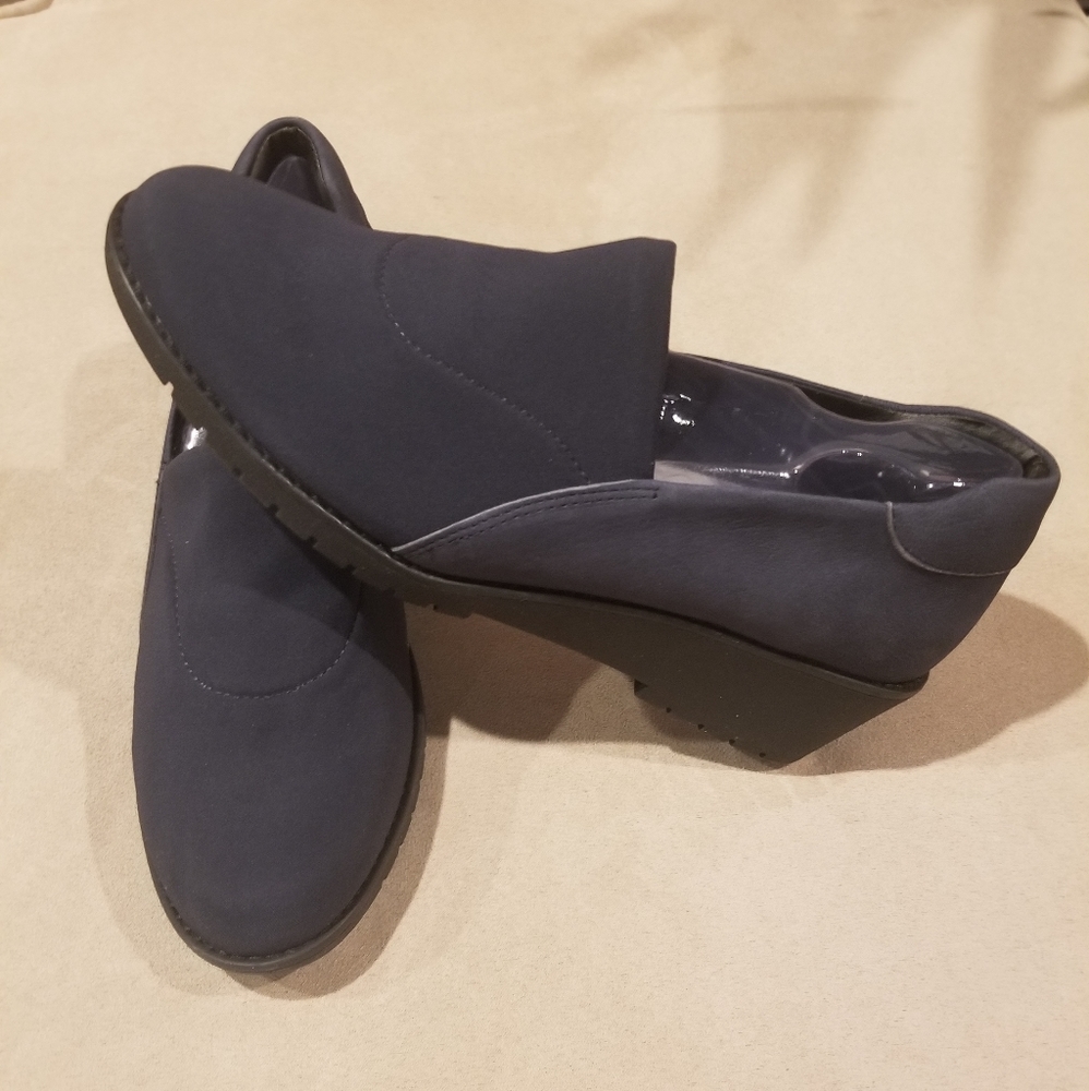 Adam Tucker Me Too Leather Wedge Shoes
